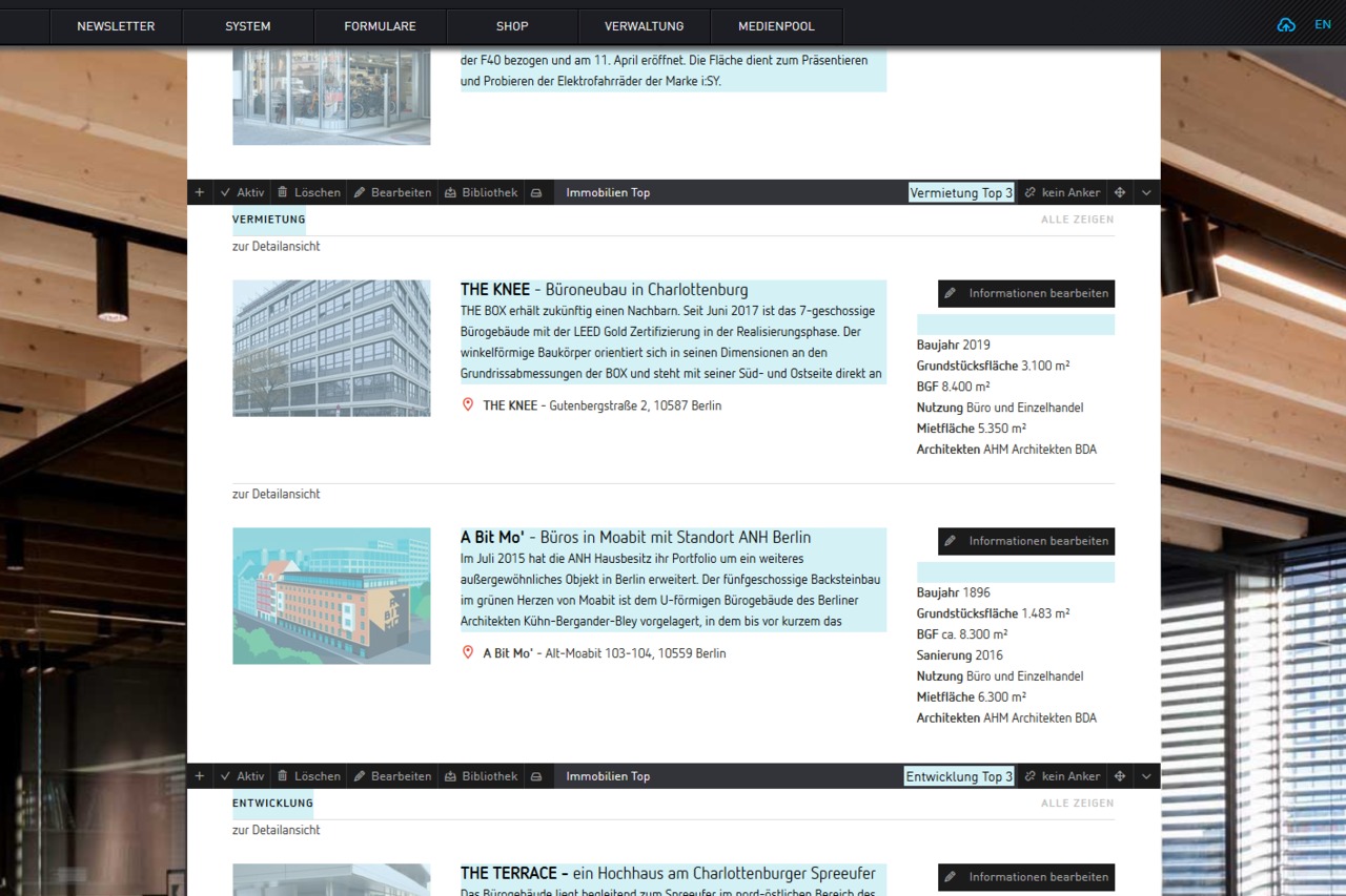 Egal ob modulare Artikel, Newsportal, Videocontent, Teaserlisten, oder druckbare Dokumente